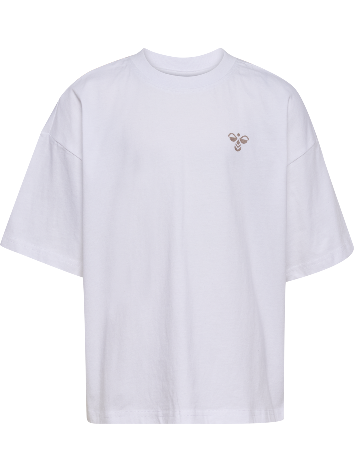 hmlJR SILLY S/S BOXY T-SHIRT SOLID, BRIGHT WHITE, packshot