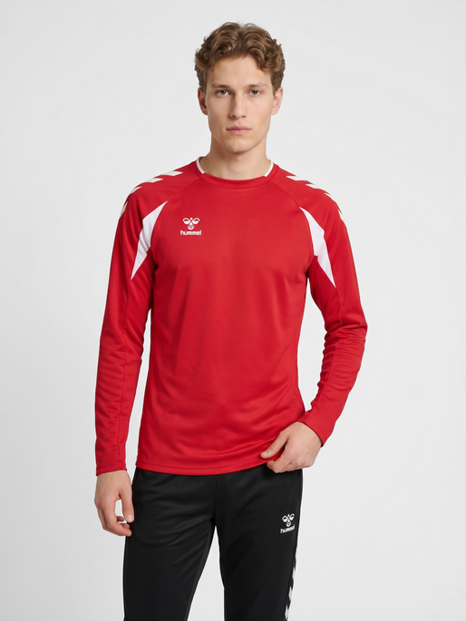hmlCORE 2.0 CREW NECK, TRUE RED/WHITE, model