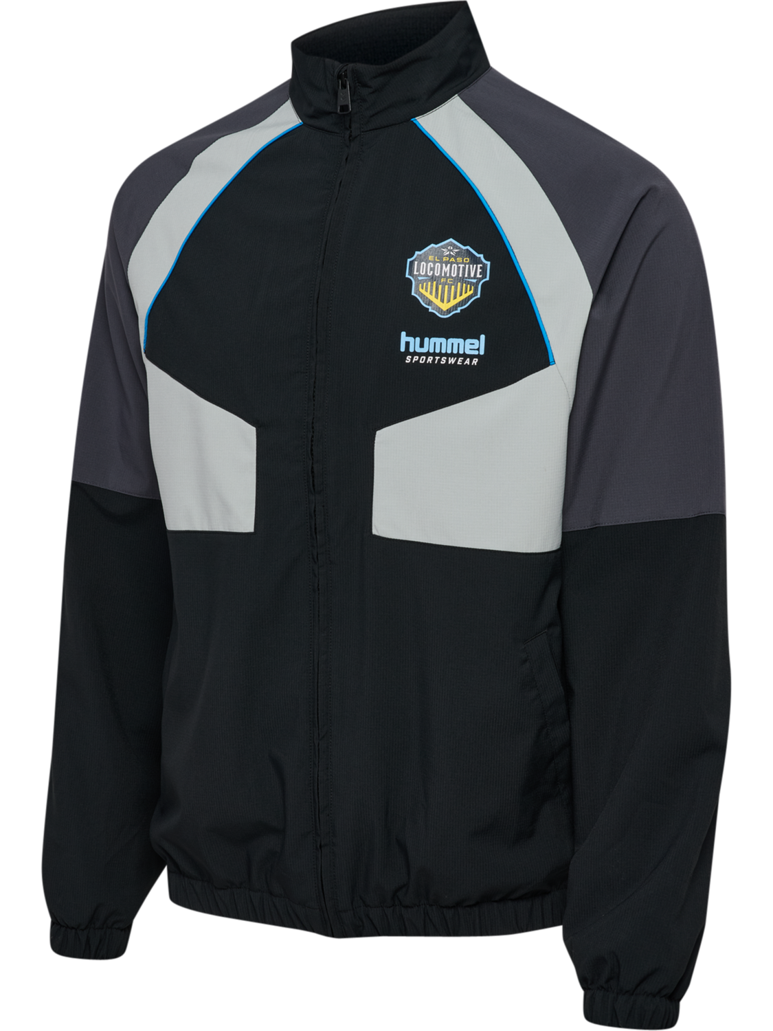 hmlLOOSE TRACK ZIPJACKET SW EL PASO, BLACK, packshot