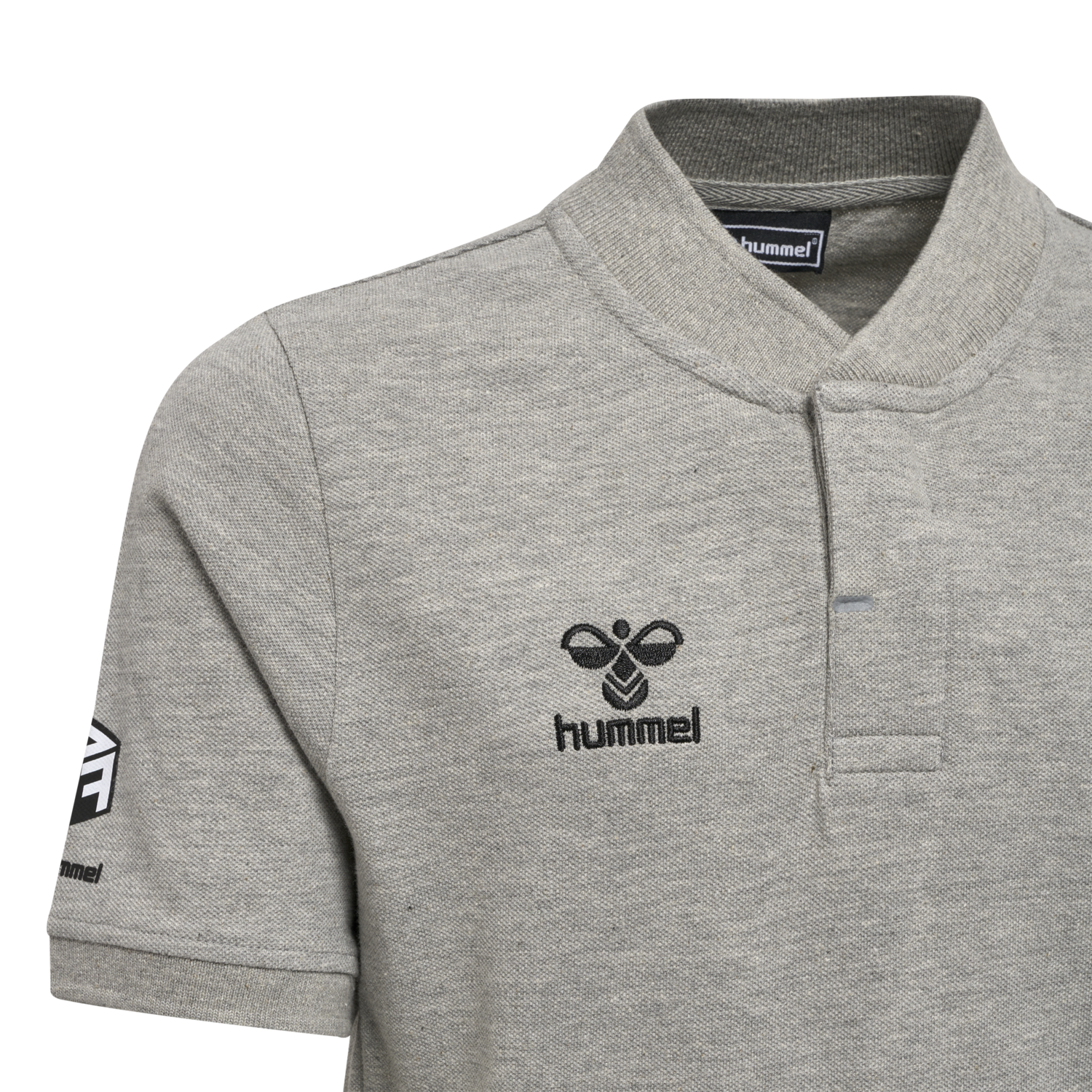 hmlMOVE GRID POLO KIDS, GREY MELANGE, packshot