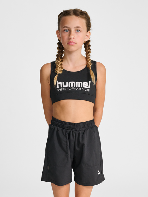 hmlJR PULSE SHORT TOP, BLACK, model