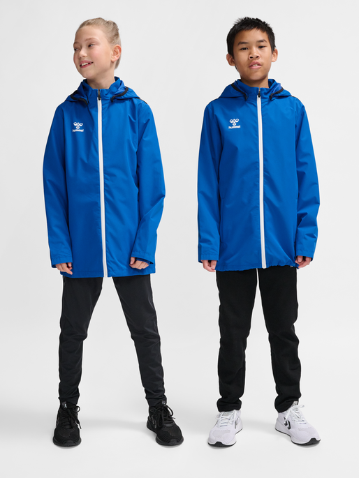 hmlAUTHENTIC ALL WEATHER JACKET KID, TRUE BLUE, model