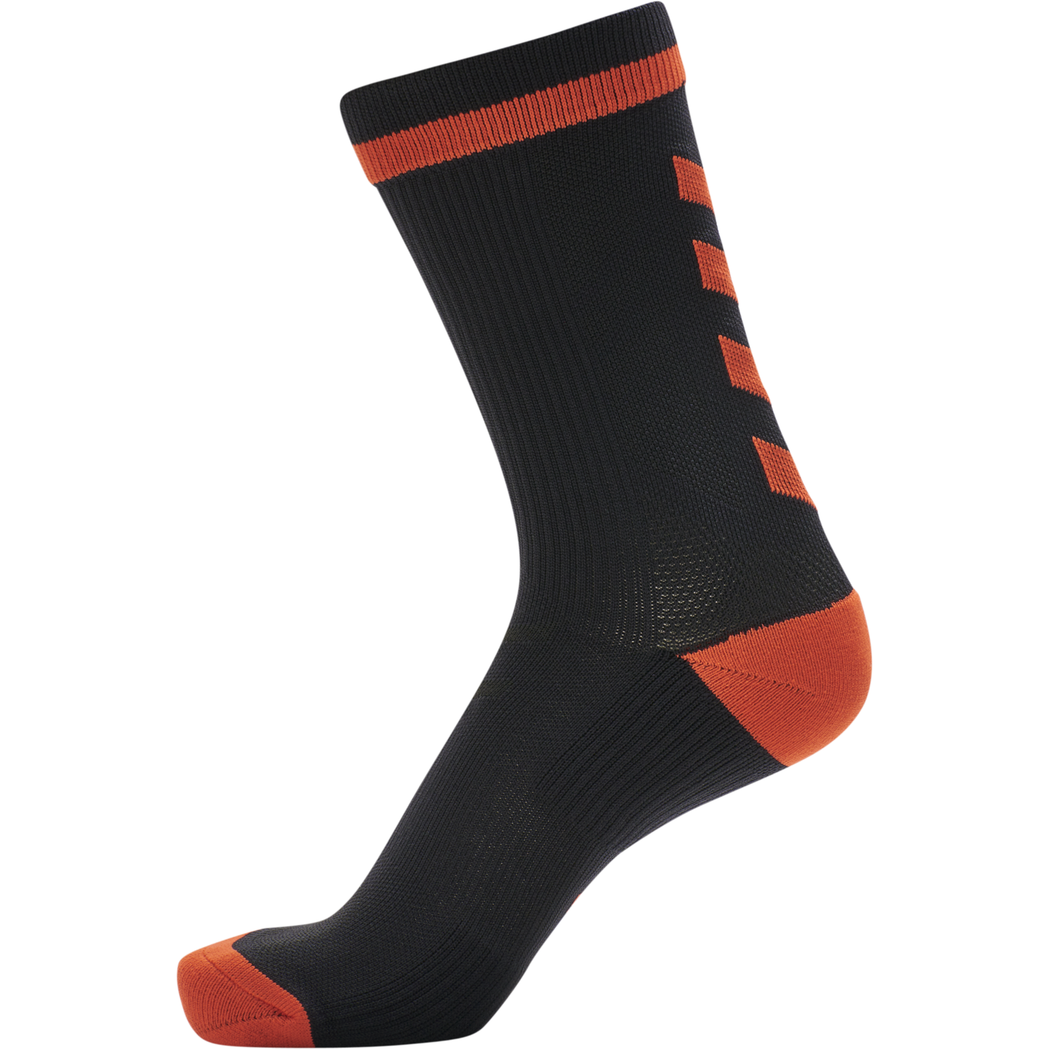 ELITE INDOOR SOCK LOW PA, BLACK/FIESTA, packshot