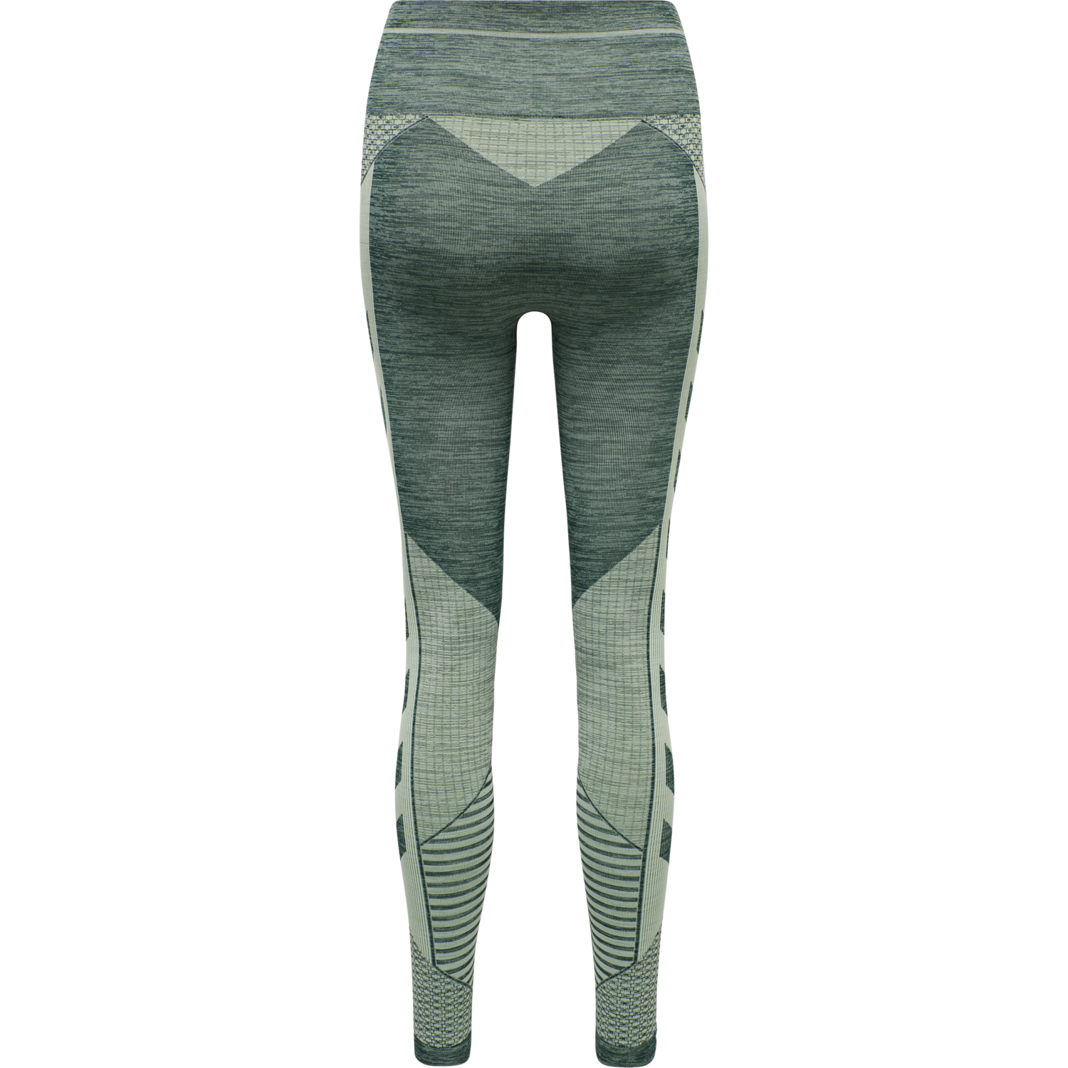 hmlVERA SEAMLESS HIGH WAIST TIGHTS, DARKEST SPRUCE/BASIL MELANGE, packshot