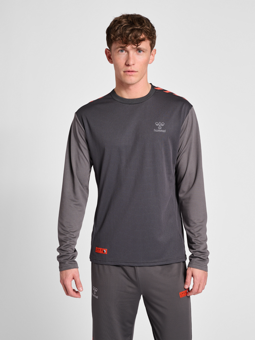 hmlPRO GRID GAME JERSEY L/S, FORGED IRON/QUIET SHADE, model