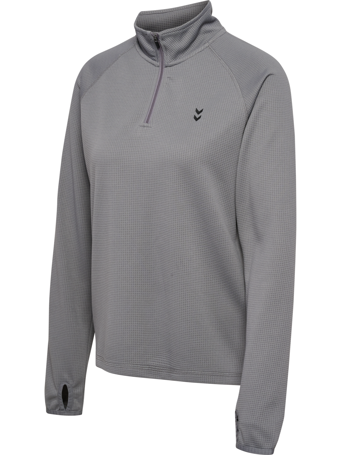 hmlPULSE W HALF ZIP MIDLAYER, SHARKSKIN, packshot