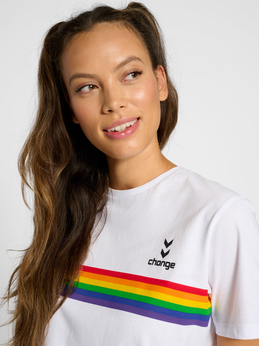 hmlCHANGE STRIPE T-SHIRTS, 9001, model