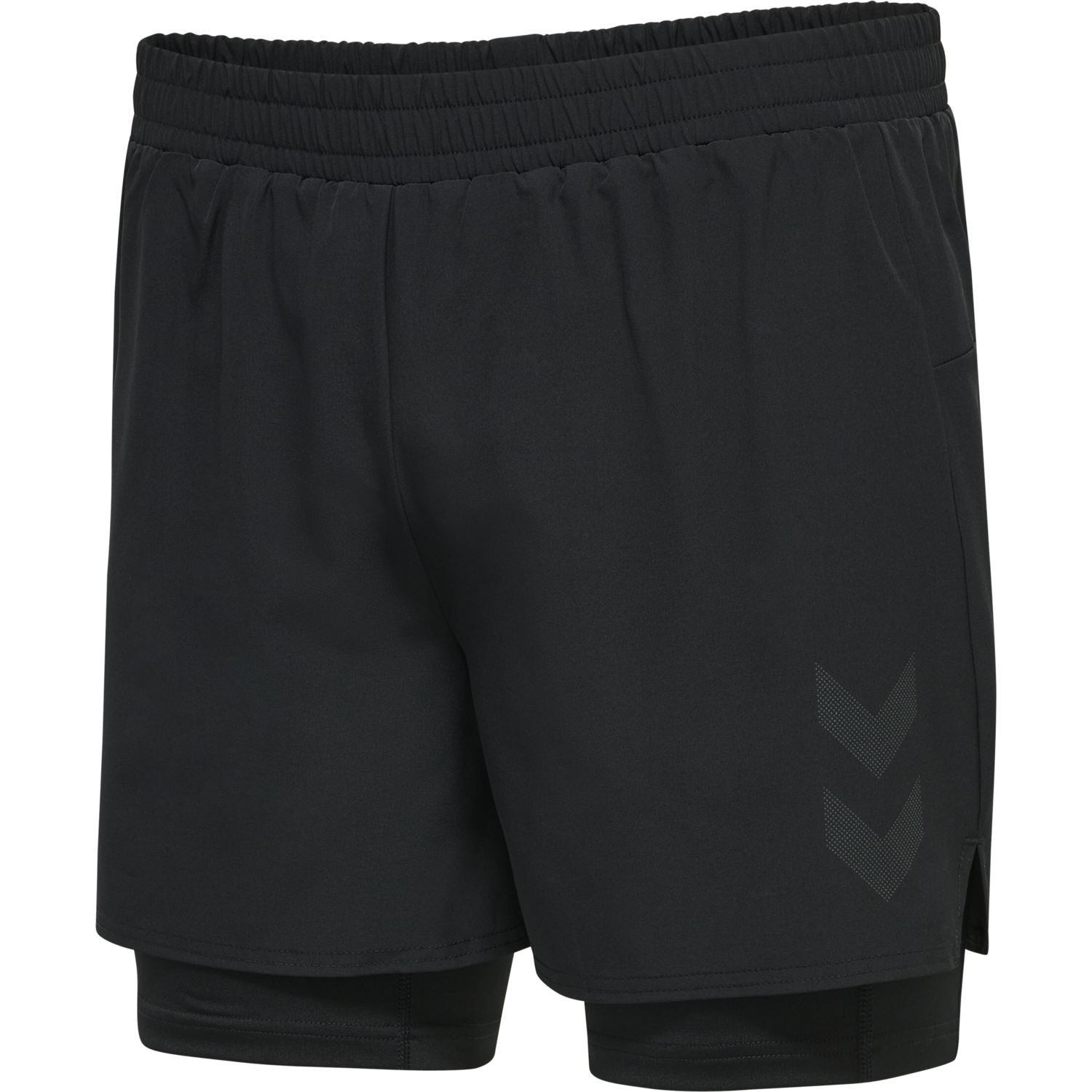 hmlMT FORCE 2 IN 1 SHORTS, BLACK, packshot