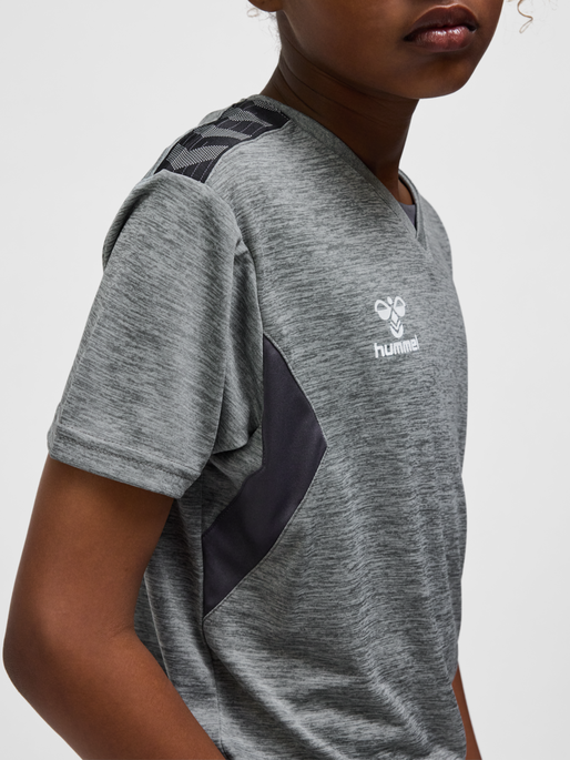 hmlAUTHENTIC PL JERSEY S/S KIDS, GREY MELANGE, model