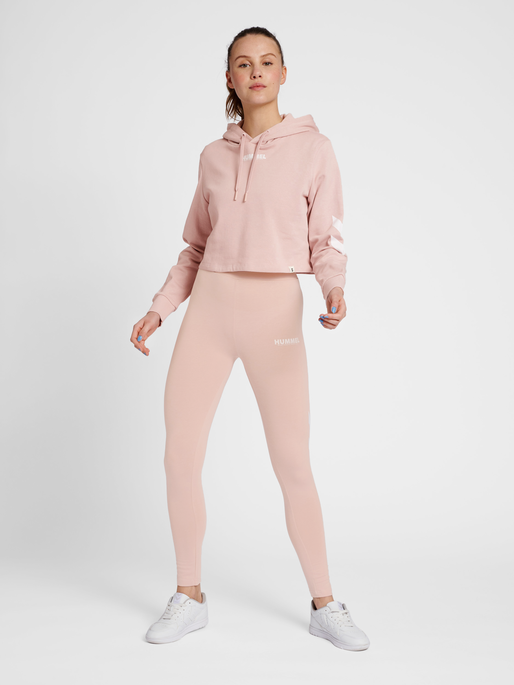 hmlLEGACY WOMAN CROPPED HOODIE, 3012, model