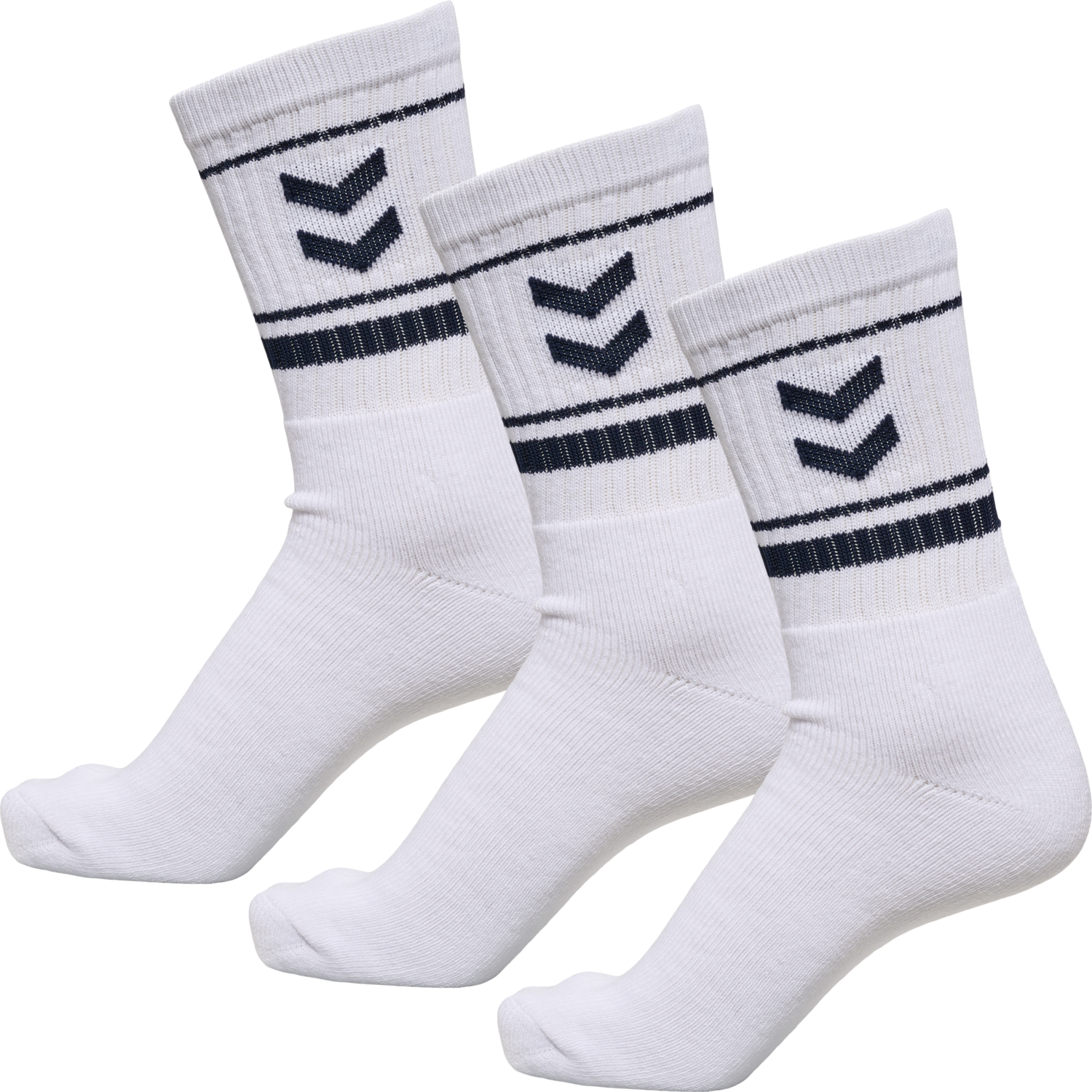 hmlSTRIPE CREW 3-PACK SOCKS, MARINE, packshot