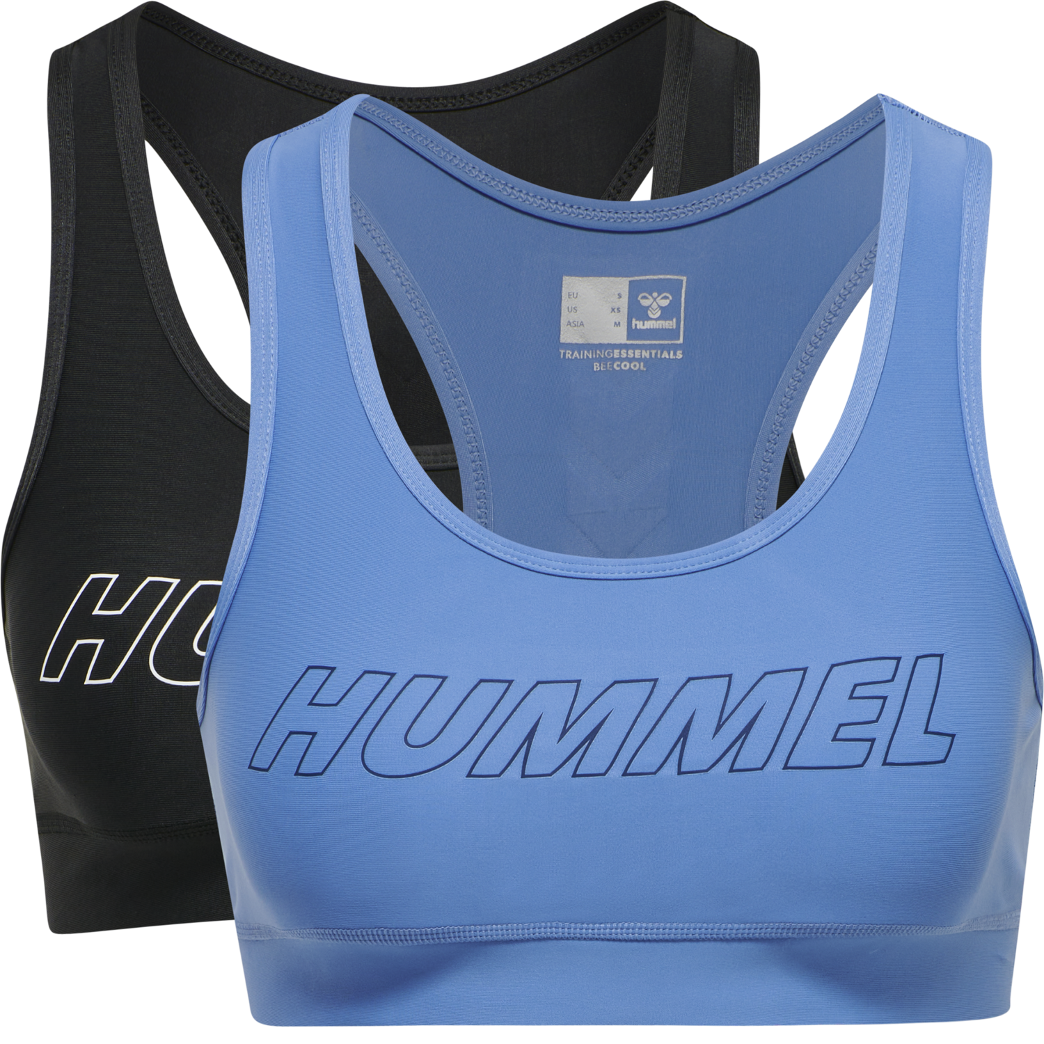 hmlTE TOLA 2-PACK SPORTS BRA, BLACK/MARINA, packshot