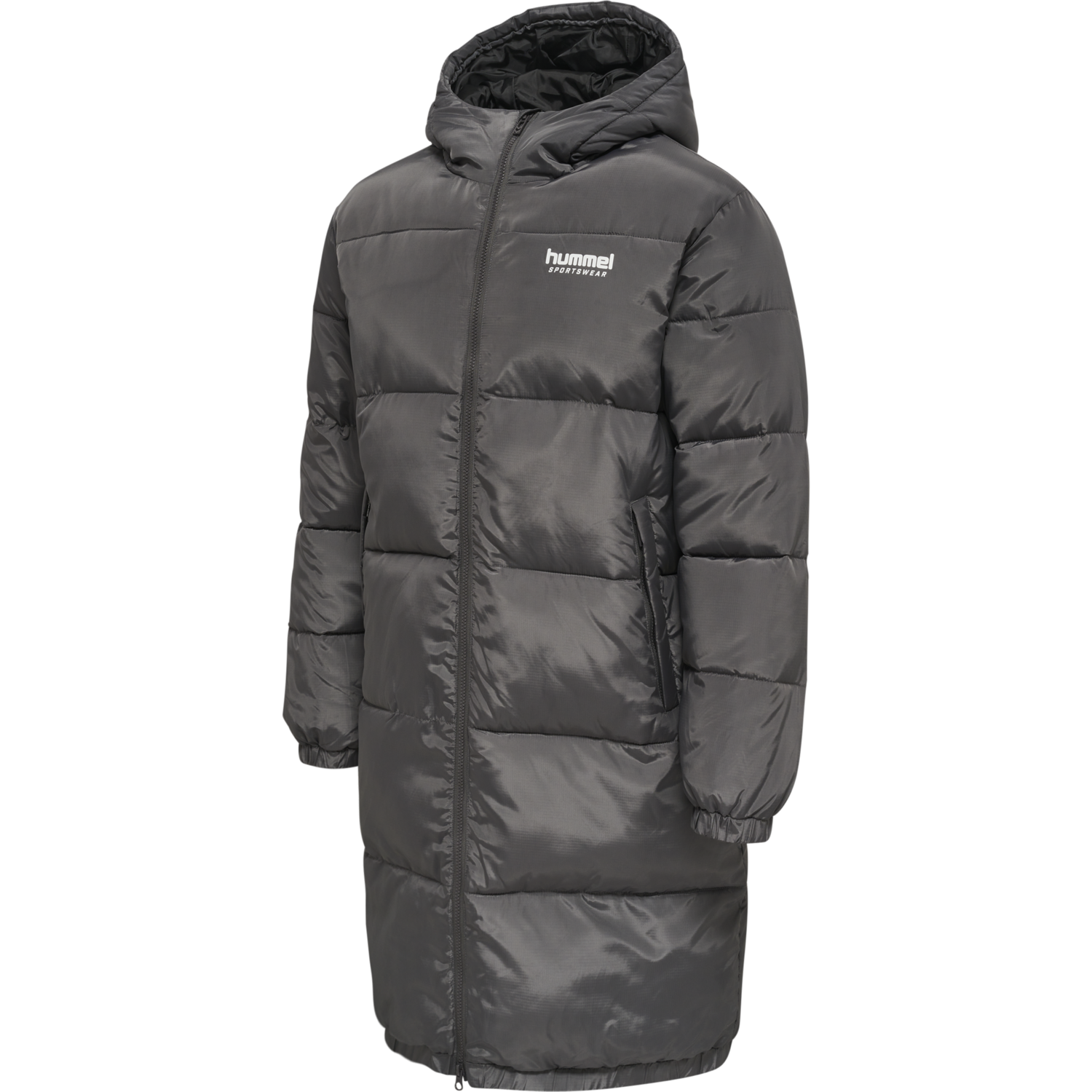 hmlLGC NICOLA LONG PUFF COAT, BLACKENED PEARL, packshot