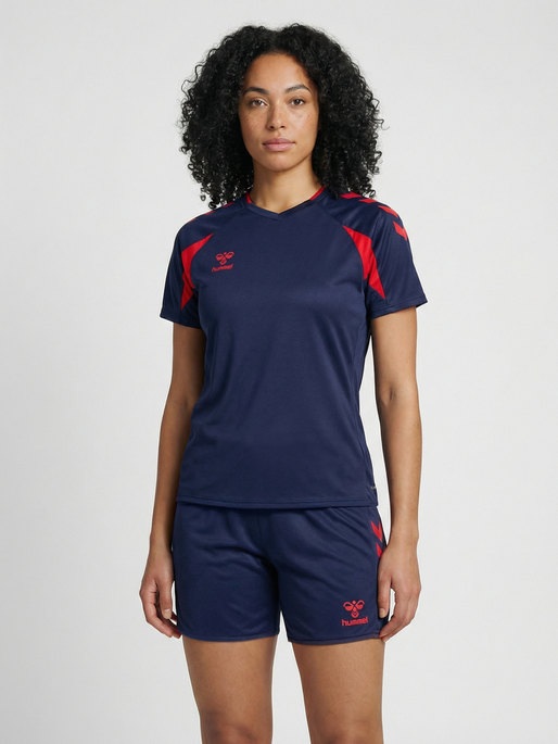hmlCORE 2.0 JERSEY S/S WOMAN, MARINE/TRUE RED, model