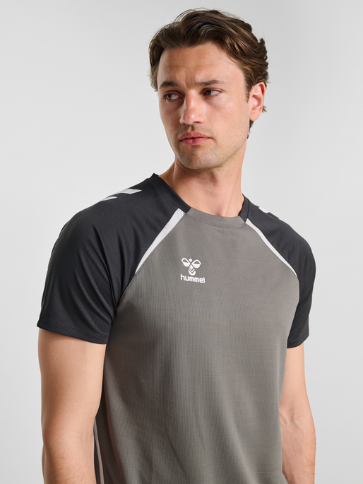 hmlLEAD 2.0 JERSEY S/S, STEEL GRAY/ASPHALT, model