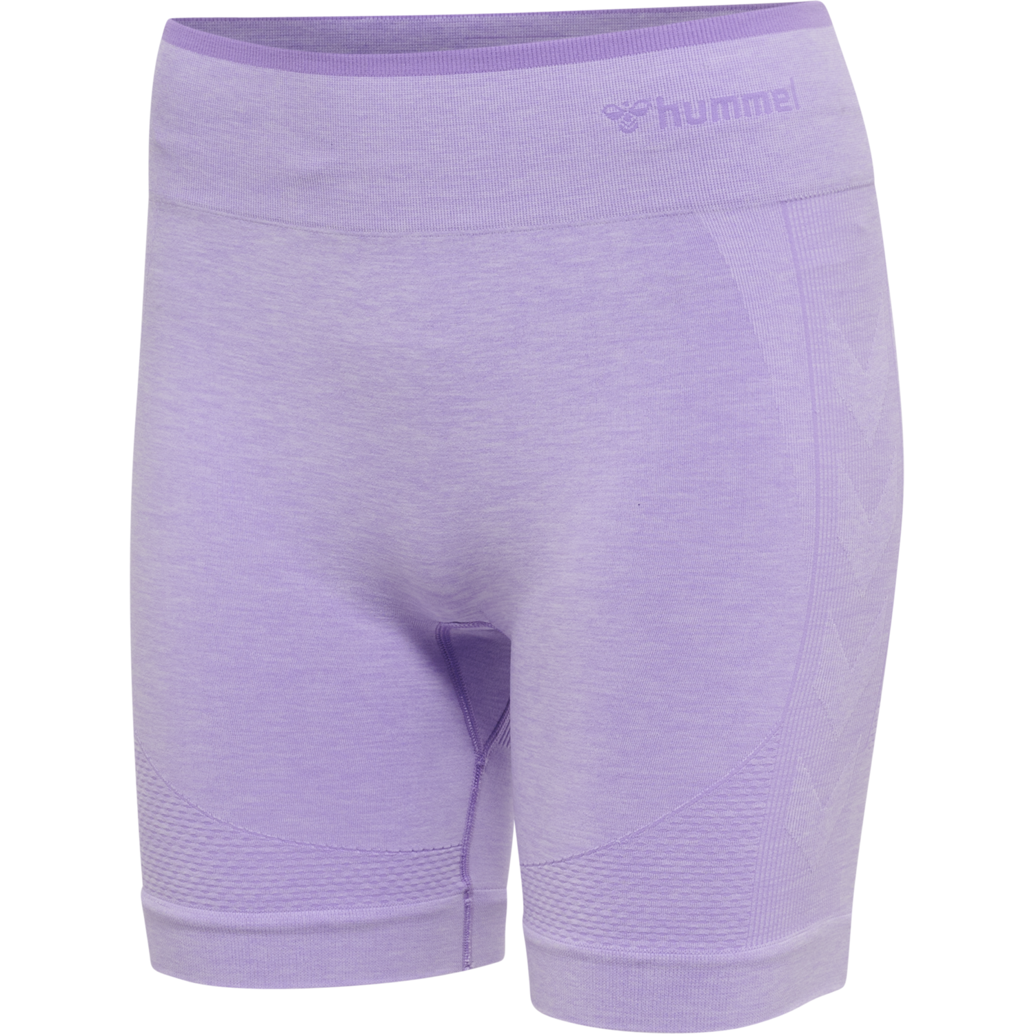 hmlMT UNA SEAMLESS MID WAIST SHORTS, LAVENDER MELANGE, packshot