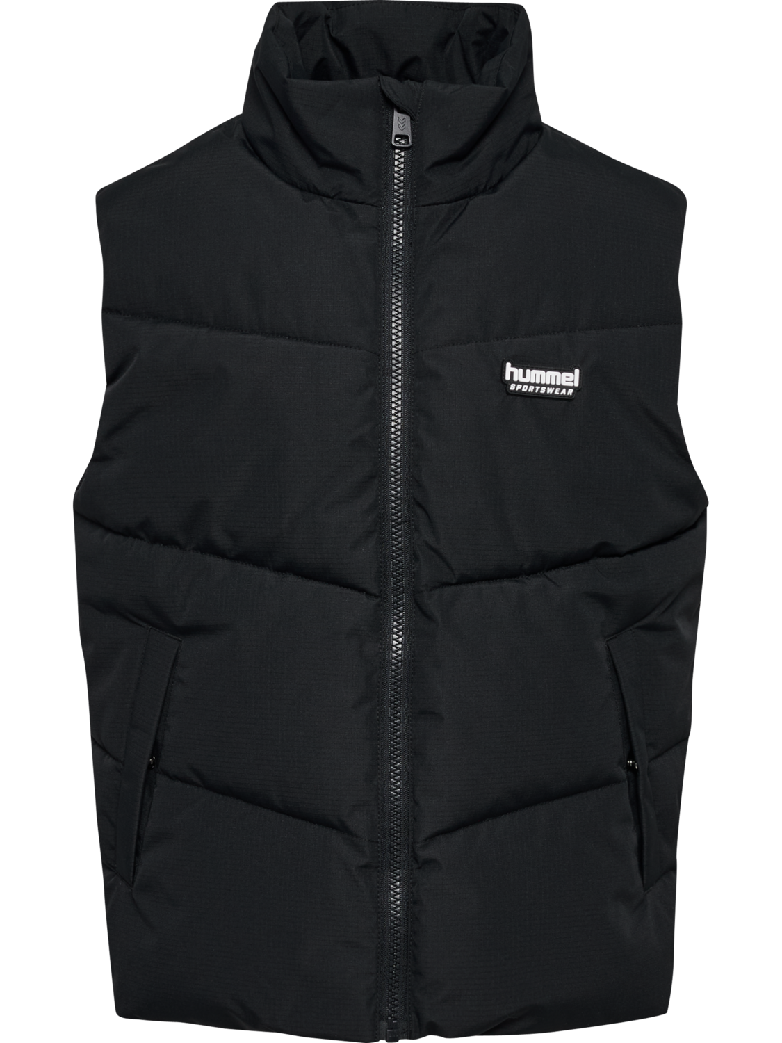 hmlJR PUFFER VEST, BLACK, packshot