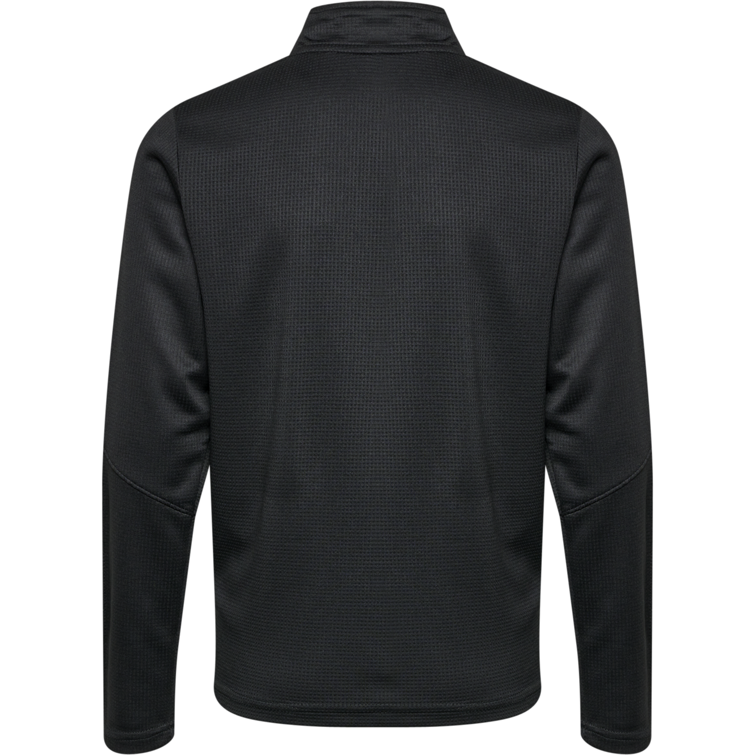 hmlAUTHENTIC KIDS HALF ZIP SWEATSHI, BLACK/ASPHALT, packshot