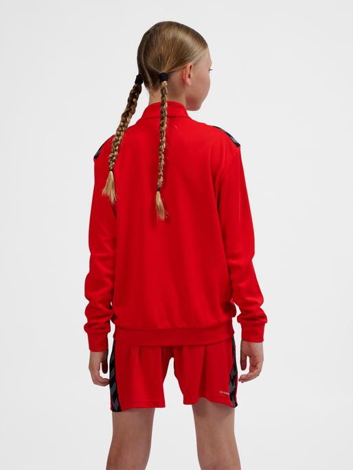 hmlAUTHENTIC PL ZIP JACKET KIDS, TRUE RED, model