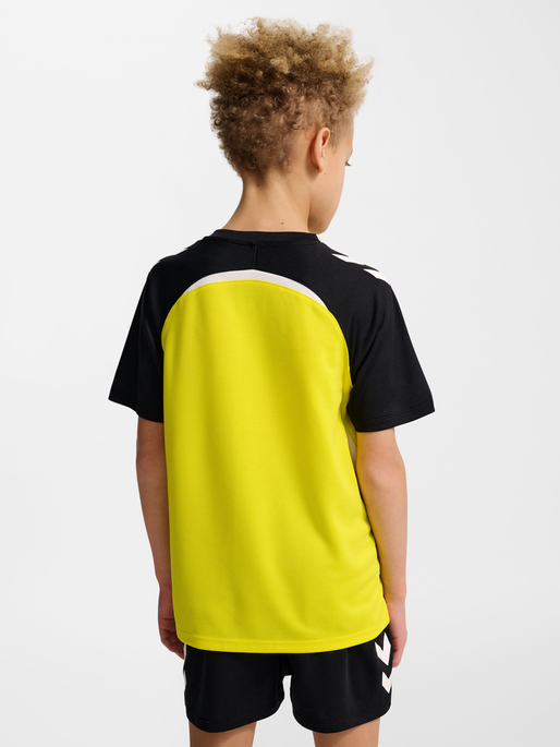 hmlLEAD 2.0 JERSEY S/S KIDS, BLAZING YELLOW/BLACK, model