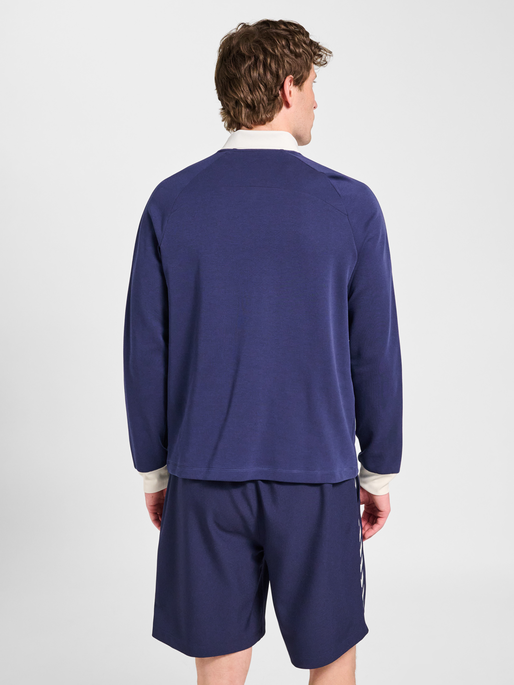 hmlROOT POLO L/S, MARINE, model