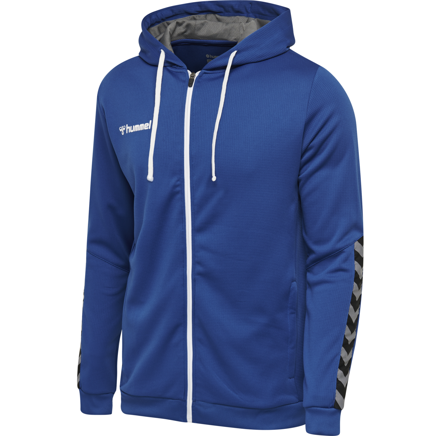 hmlAUTHENTIC KIDS POLY ZIP HOODIE, TRUE BLUE, packshot