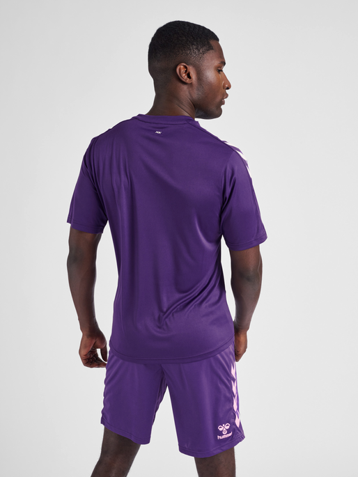 hmlCORE XK POLY JERSEY S/S, ACAI/WHITE, model