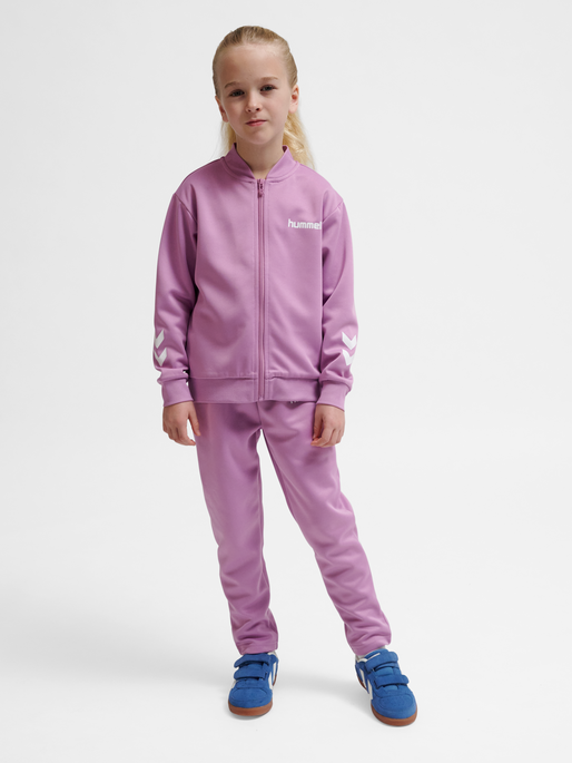 hmlTUKAS TRACKSUIT, SMOKY GRAPE, model