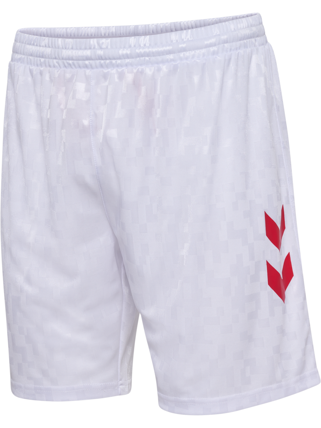 DBU 24 HOME SHORTS, WHITE/TANGO RED, packshot