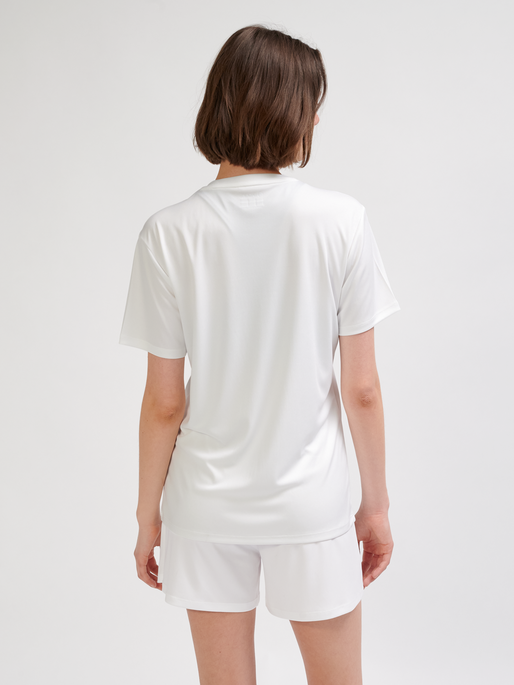 hmlESSENTIAL JERSEY S/S WOMAN, WHITE, model