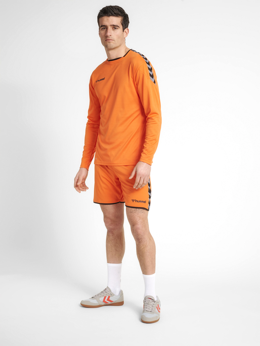 hmlAUTHENTIC POLY JERSEY L/S, TANGERINE, model