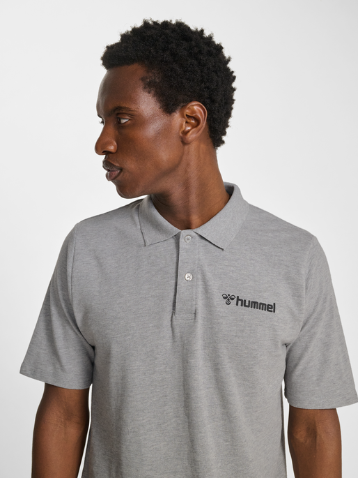 hmlMOVER COTTON POLO, GREY MELANGE, model
