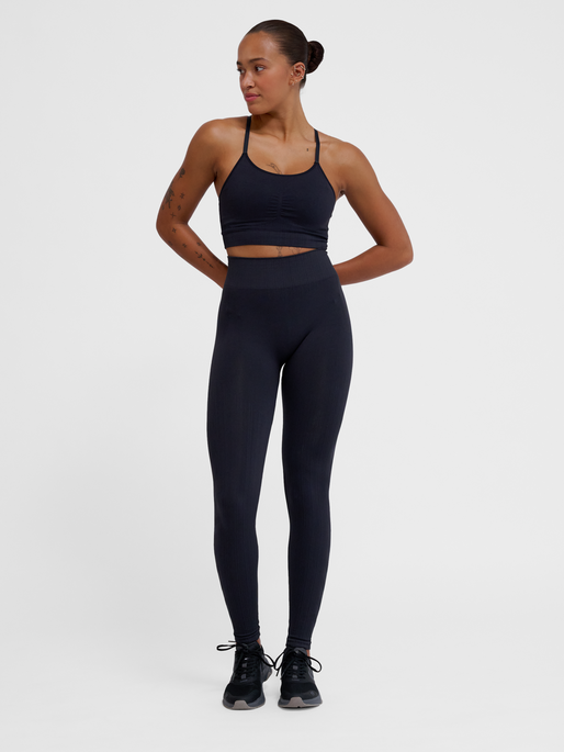 hmlMT DEFINE SEAML SCRUNCH TIGHTS, BLACK, model