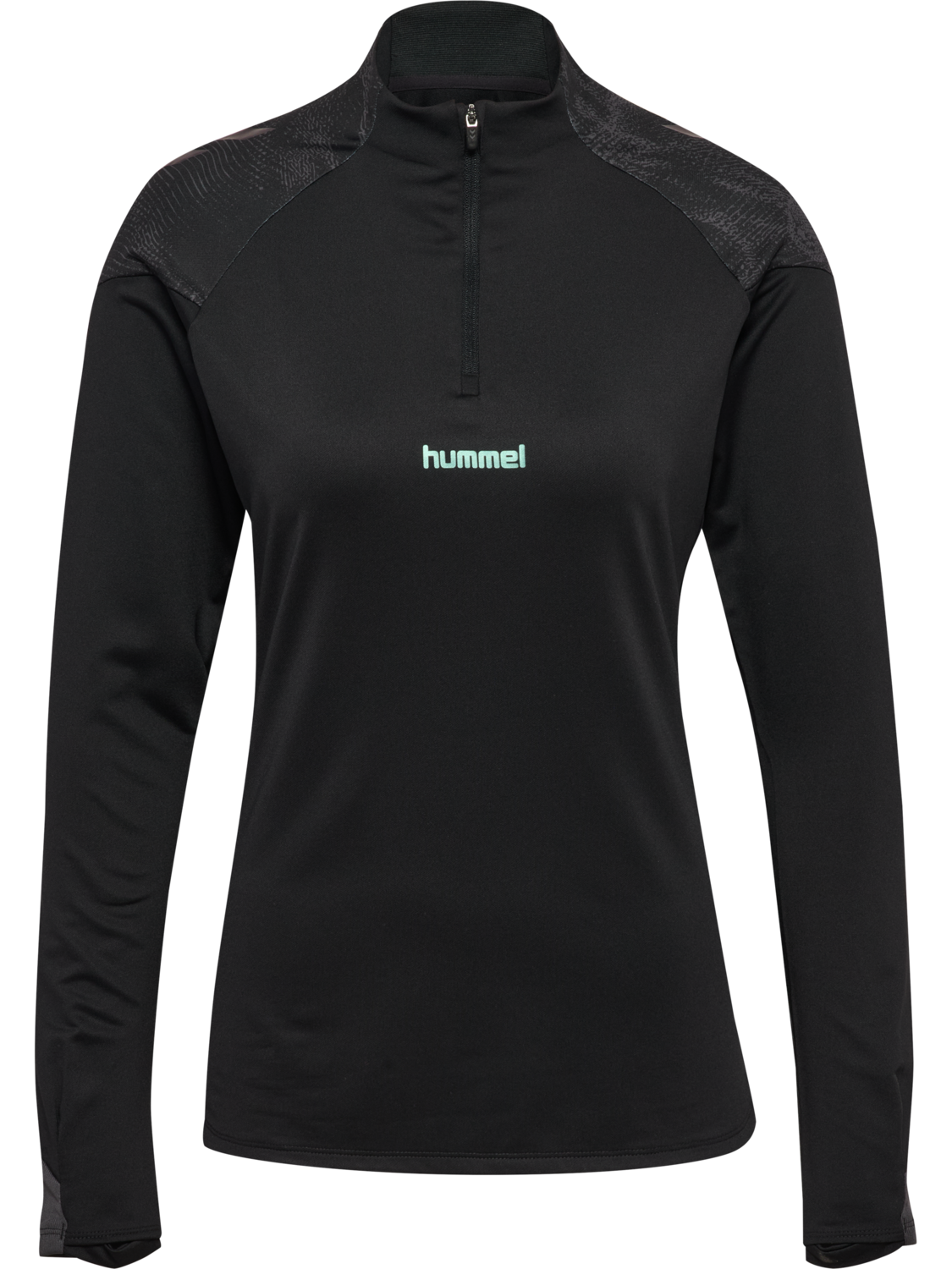 hmlBLAZE26 PRO TRAINING HALFZIP WOM, BLACK, packshot