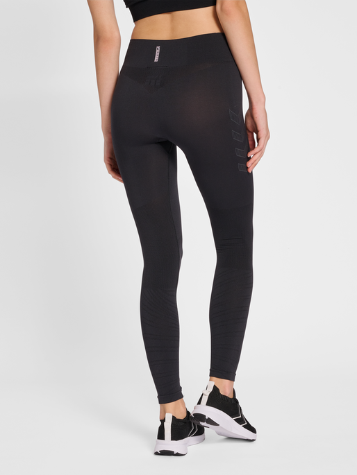 hmlONGRID HW SEAMLESS TIGHTS WO, JET BLACK/FORGED IRON, model