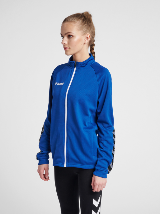 hmlAUTHENTIC WOMEN POLY ZIP JACKET, TRUE BLUE, model