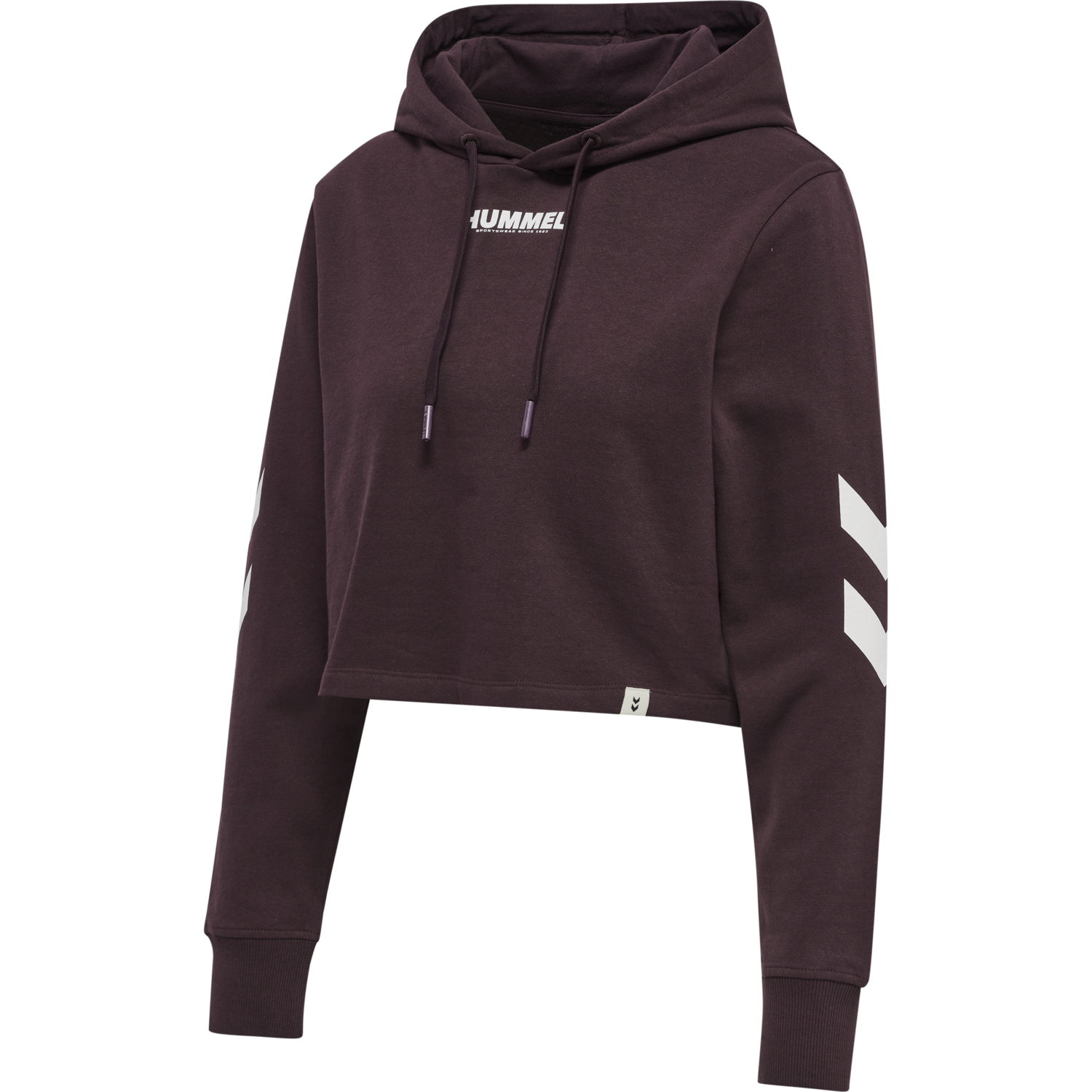 hmlLEGACY WOMAN CROPPED HOODIE, FUDGE, packshot