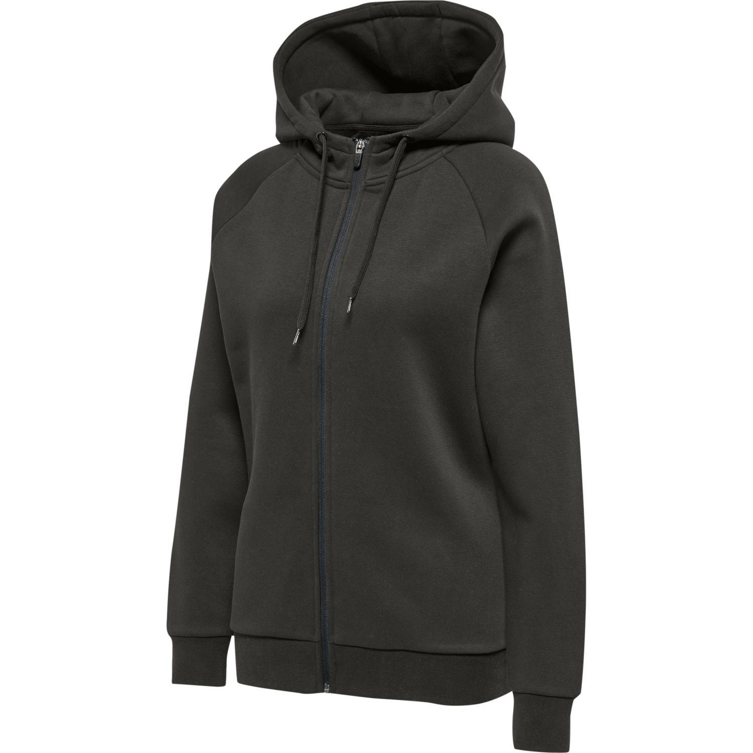 hmlRED HEAVY ZIP HOODIE WOMAN, RAVEN, packshot