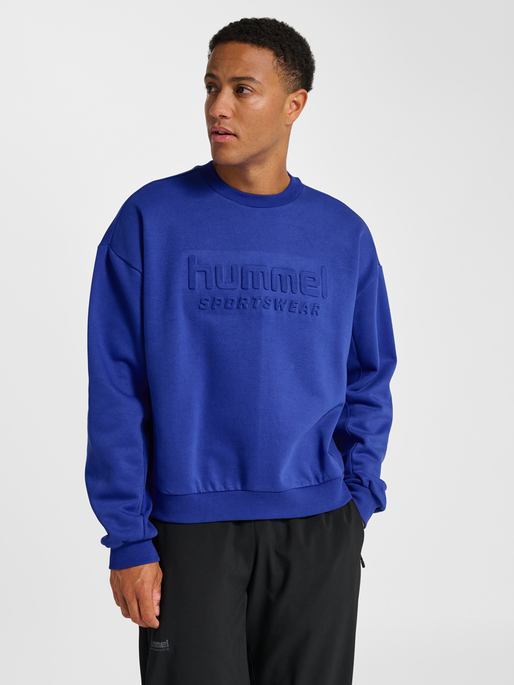 hmlBOXY CREW LOGO, SURF THE WEB, model