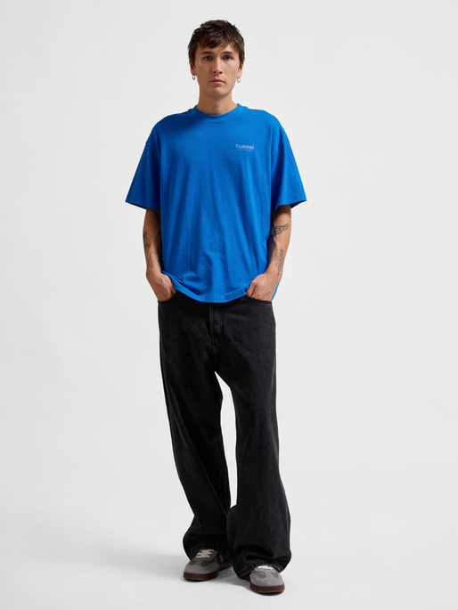 hmlLOOSE T-SHIRT S/S BEES STADIUM, SKYDIVER, model