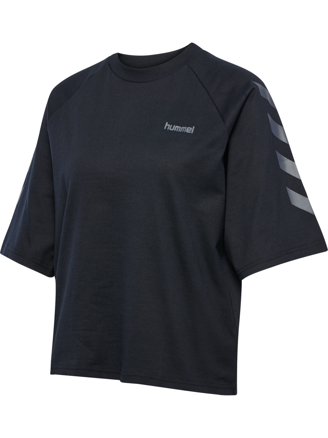 hmlKEEPER CHEVRON W T-SHIRT S/S, BLACK, packshot