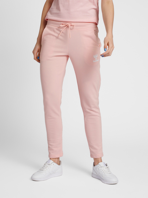 hmlNONI 2.0 TAPERED PANTS, CHALK PINK, model