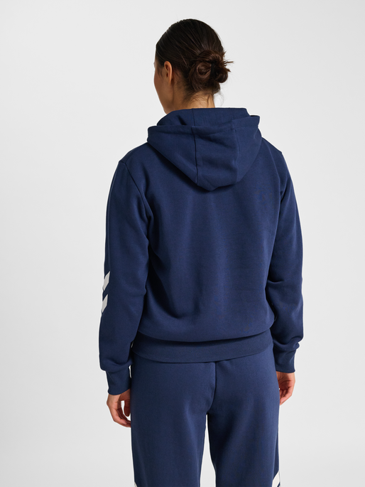 hmlLEGACY 2.0 W HOODIE, DRESS BLUES, model