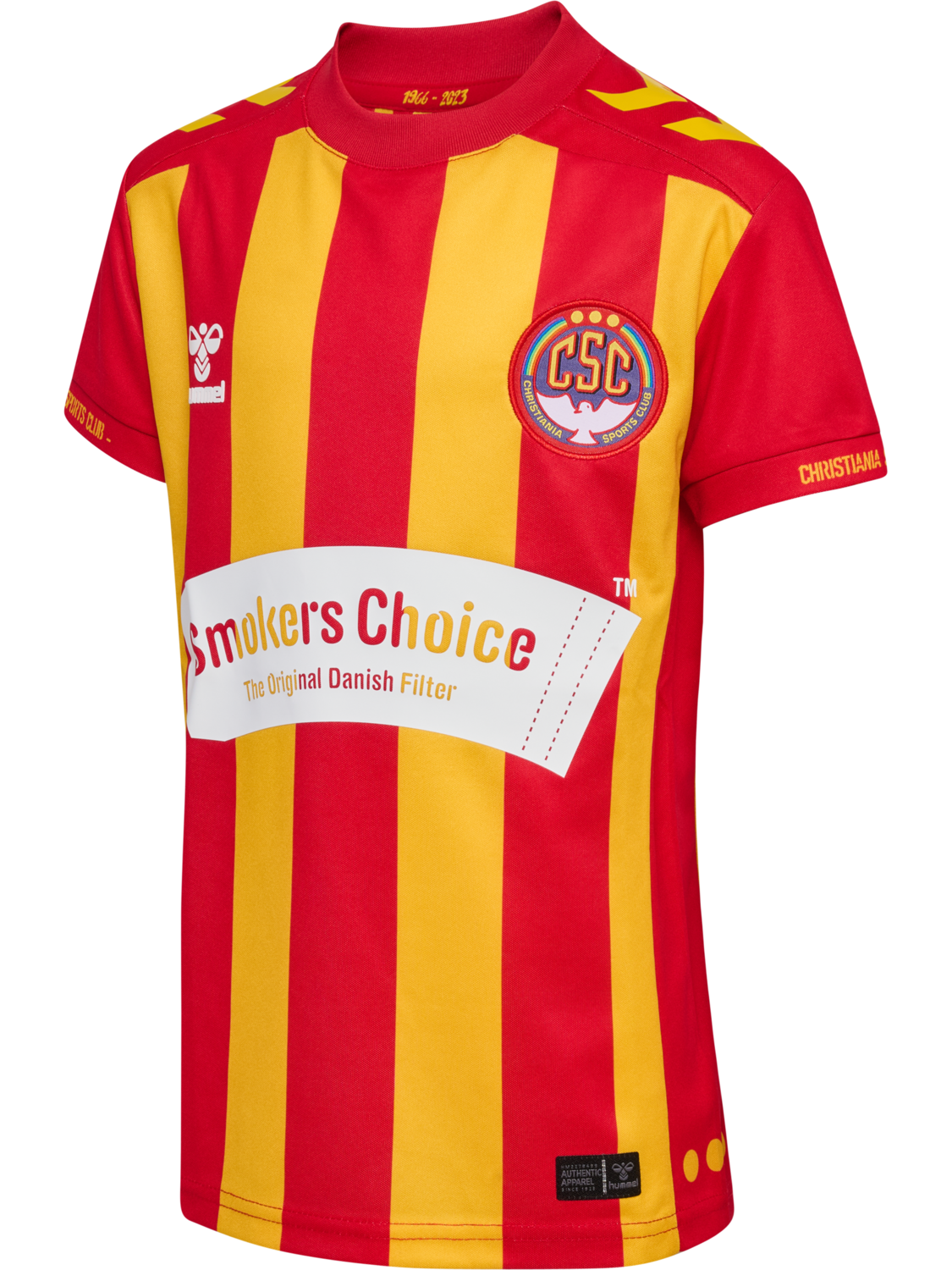 CSC 26/27 HOME JERSEY S/S KIDS, TRUE RED/SPORTS YELLOW W/SPONS, packshot