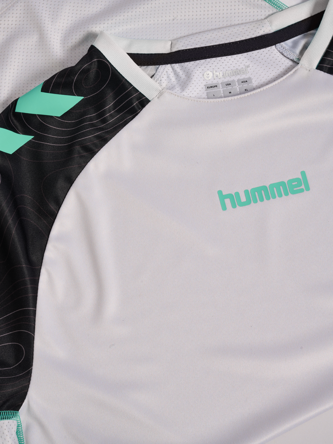 hmlBLAZE 2.0 TRAINING JERSEY S/S, VAPOROUS GRAY/POOL BLUE, packshot