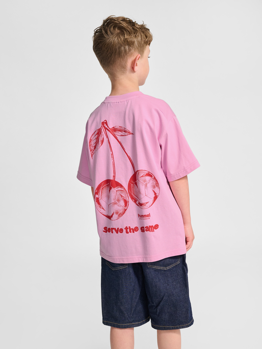 hmlJR LOOSE T-SHIRT S/S STADIUM, PASTEL LAVENDER, model