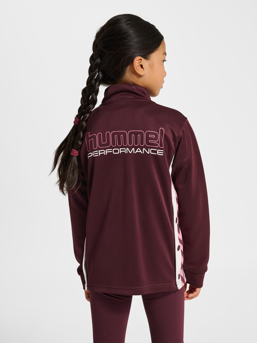 hmlJR CHEVRON ZIP JACKET, WINETASTING, model