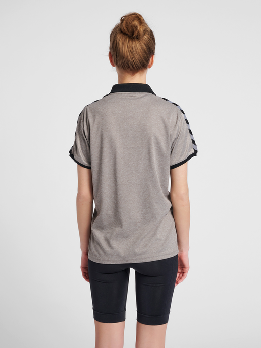 hmlAUTHENTIC WOMAN FUNCTIONAL POLO, GREY MELANGE, model