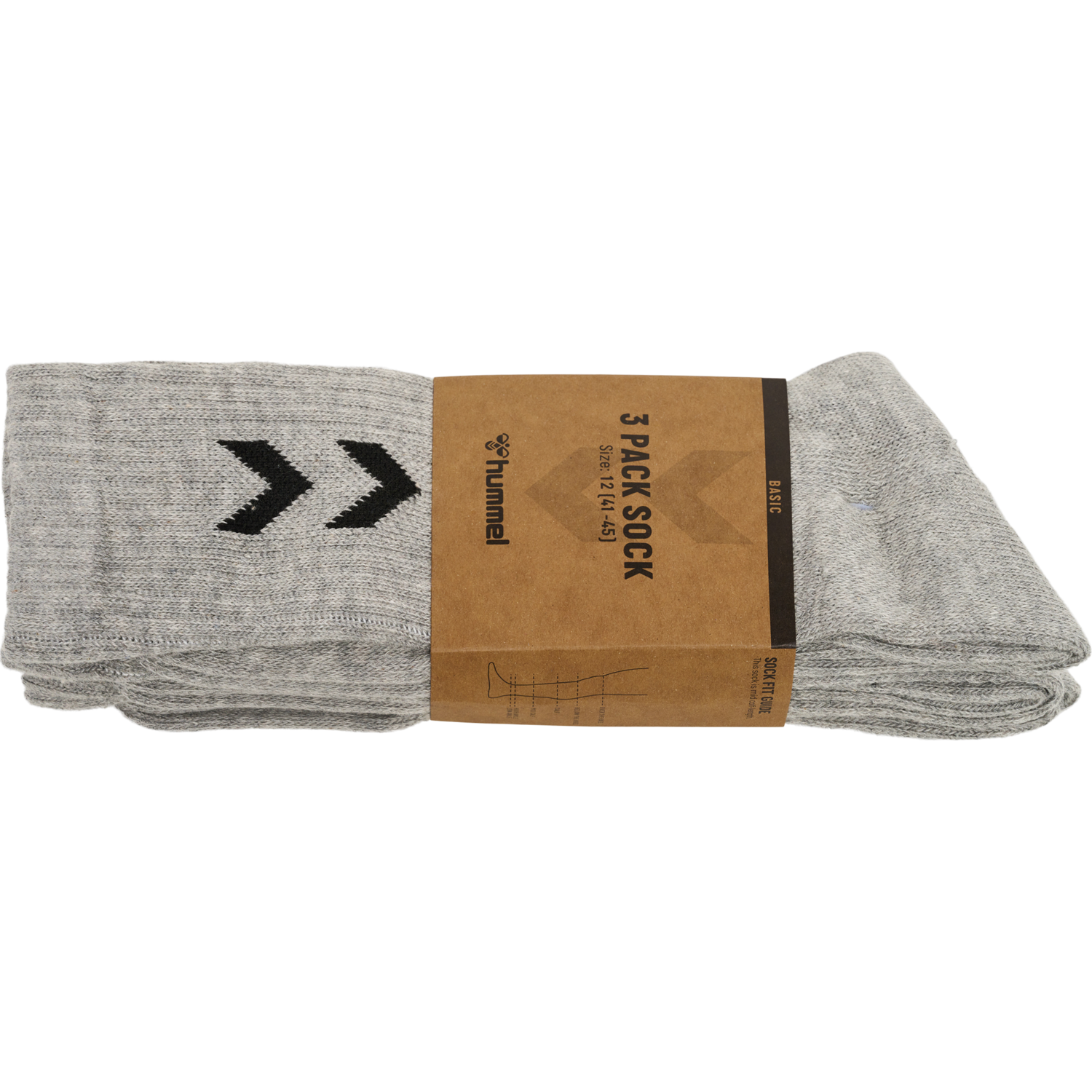 3-Pack Basic Sock, GREY MELANGE, packshot