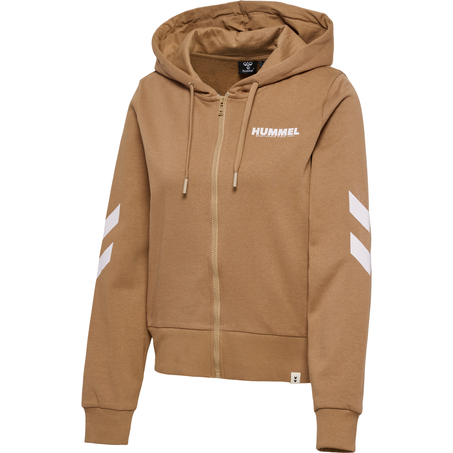 hmlLEGACY WOMAN ZIP HOODIE, TIGERS EYE, packshot